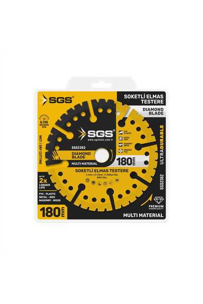 SGS Çok Amaçlı Multi-Material Elmas Kesme Diski 180 mm SGS2362