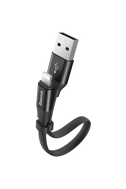 Baseus Nimble Flat Portable USB / Lightning Cable with Buckle 2A 0,23M black ...