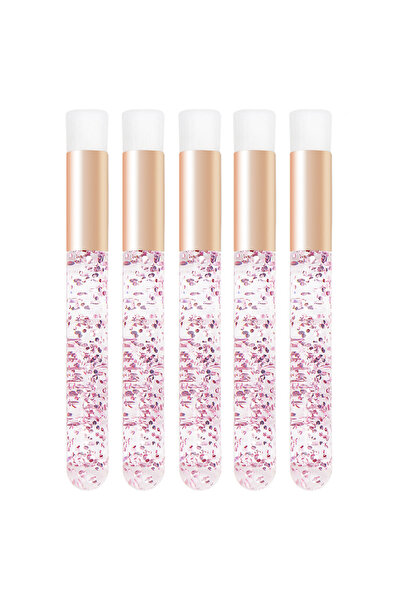 Choice فرشاة تنظيف الرموش الوردية (5 قطع) - أداة وضع وصلات الرموش - فرشاة دقي...