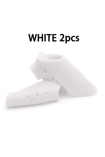 Choice1 مصحح أصابع القدم السيليكوني الأبيض (زوج واحد) يحسن صحة القدم وراحتها ...