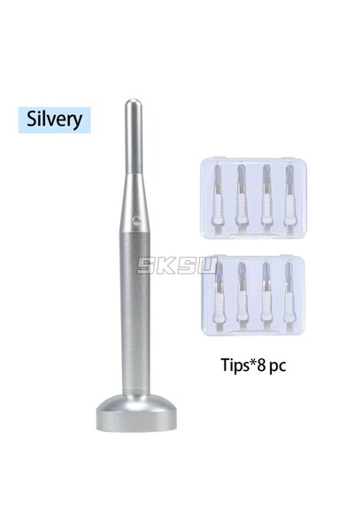 Choice قاطع أسنان غوتا بيركا فضي بثمانية رؤوس، مُسخّن، يُستخدم لنمذجة الأسنان...