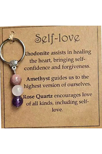 Choice Self-love Healing Gemstone Keychain, Key Chain, For a New Future, Cour...