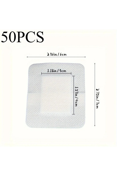Choice S 50PCS/Set 6 * 7cm Large Non-woven Medical Adhesive Wound Dressing Ba...