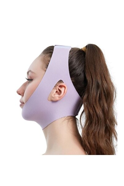 Choice ضمادة قناع على شكل حرف V باللون الأرجواني للنوم، مضادة للشخير، مزودة ب...