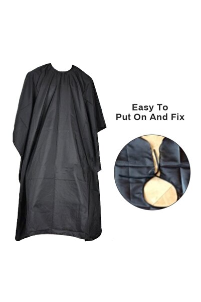 Choice رداء حلاقة احترافي أسود اللون، قطعة واحدة، مزود بإغلاق قابل للتعديل، ر...