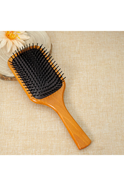 Choice 887-6-bajiao-02 Wooden Paddle Hair Brush Set - Scalp Massage, Anti - S...