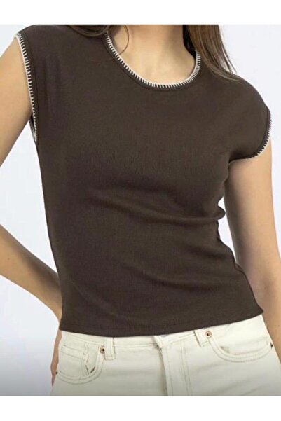 JOGGY Decorative Stitching Detailed Women's Tshirt
