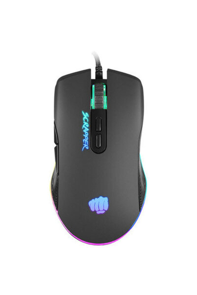 Natec Fury Scrapper, 6400dpi, optic, USB cu fir, Negru