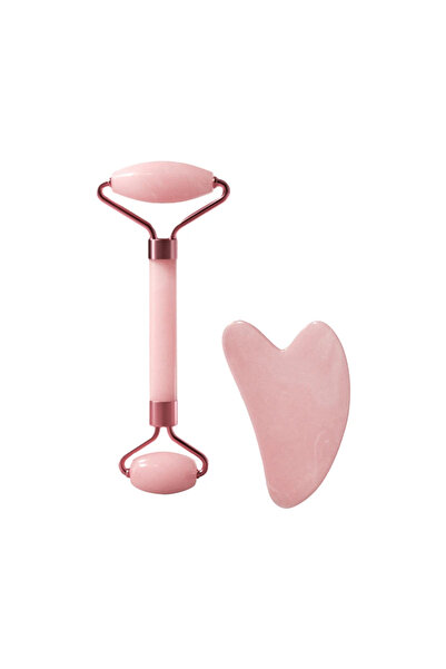 Choice بكرة وردية اللون رقم 01 للوجه والرقبة والعين وأداة تدليك الوجه من الرا...