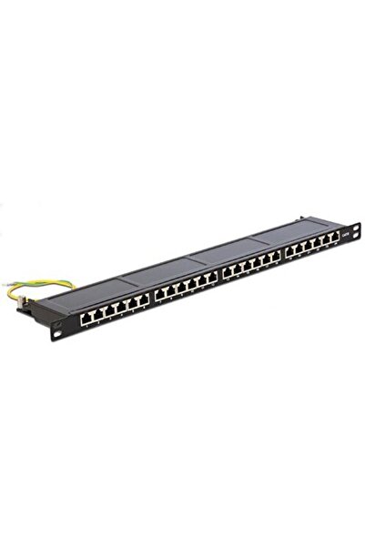 DELOCK 19 Patchpanel 24P Cat. .6 0.5 HE negru