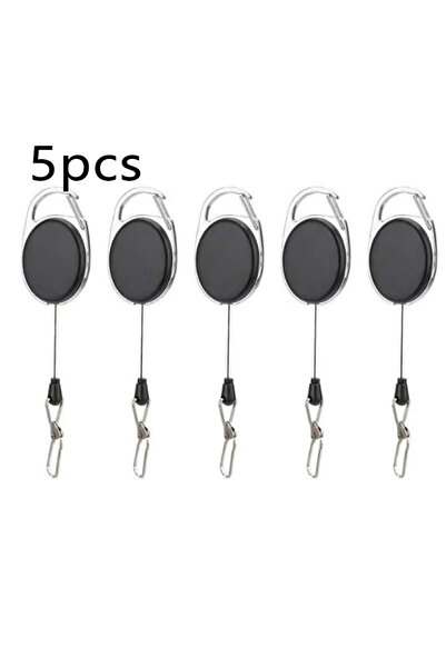 Choice 5PCS 1-15Pcs Retractable Key Chain Reel Badge Holder Fly Fishing Zinge...