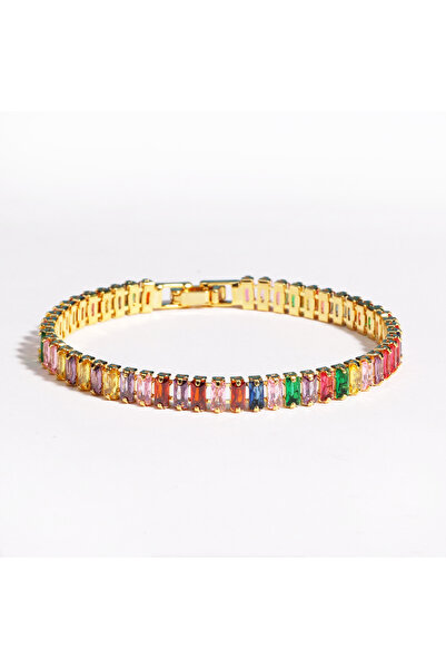 Choice style 18K Gold Plated New Rainbow CZ Tennis Bracelets For Women Bangle...