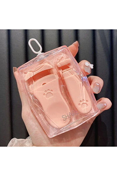 Choice 1Box-Pink 2Pcs Portable Eyelash Curler,Cat Claw Eyelash Curler, Edgele...