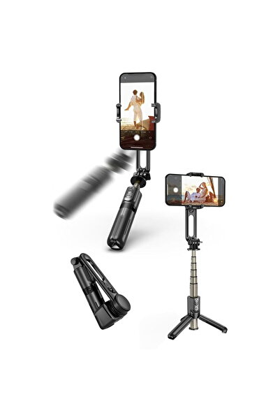 Techsuit Selfie Stick cu Trepied si Telecomanda, 70cm, Mini - (L18Mini) - Black