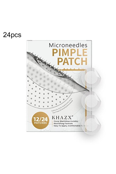 Choice أبيض - 24 قطعة، 12/24 قطعة، لصقات حب الشباب بإبر دقيقة، لصقات هيدروكول...