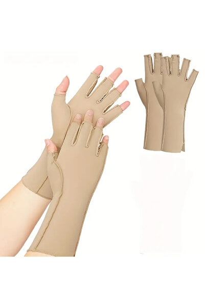 Choice5 M Nude 1 Pair Arthritis Compression Gloves, Fingerless Compression Gl...