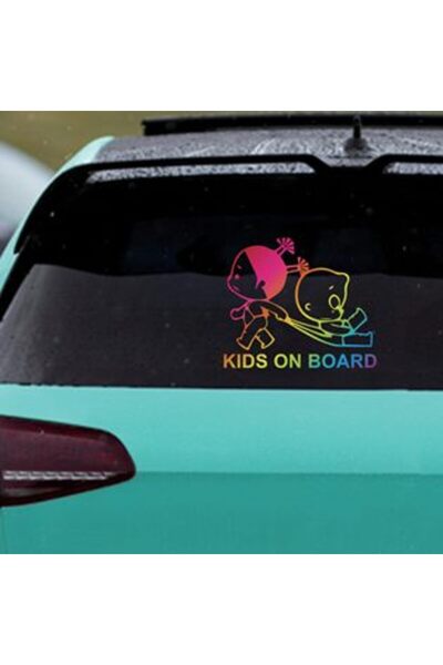 SHOPIENS Autocolant auto Copii la bord 14 x 12,5 cm