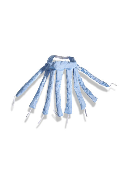 Choice لفافات شعر بلو أوكتوبوس بدون حرارة، طوق رأس للشعر الطويل، بكرات شعر رغ...