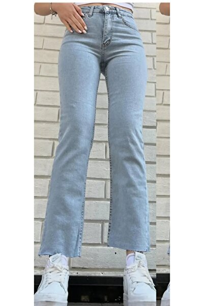 MADAME MELEK Zr Model Cut-Out Palazzo Jeans Wide Leg Jeans