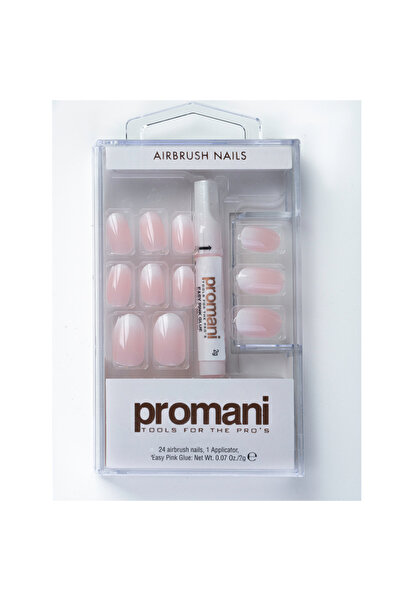 Promani Pink Airbrush Nails with Applicator