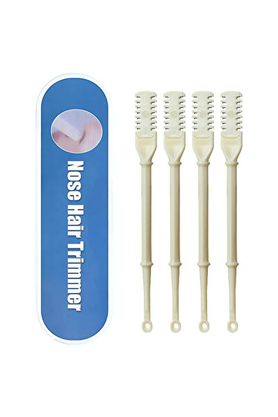 Choice مجموعة تشذيب شعر الأنف اليدوية W567-Beige-4pcs ذات الرأسين - مجموعة حل...