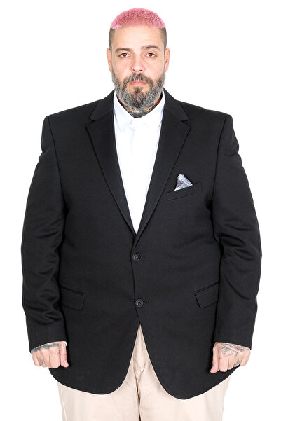 ModeXL Mode XL Large Size Men's Britain Blazer Jacket 23028 Black