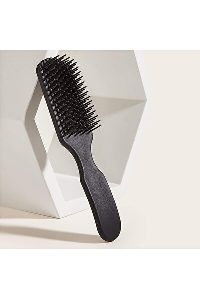 Choice فرشاة تصفيف شعر سوداء اللون، قطعة واحدة، ذات 9 أسنان، لتدليك فروة الرأ...