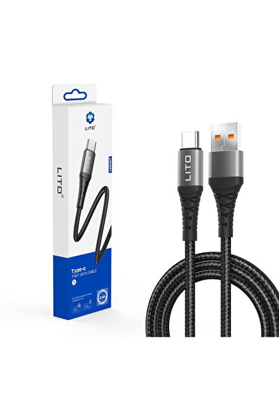Lito USB la Type-C, 2.4A, 1m - (LD08) - Black