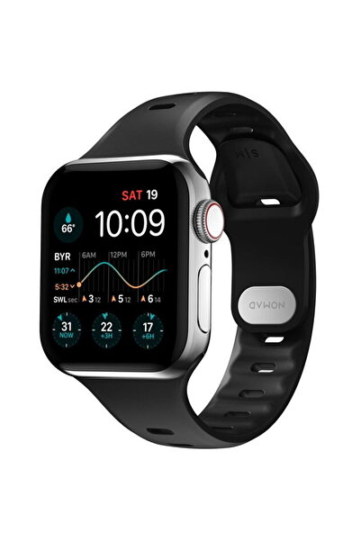 Nomad Λεπτό λουράκι Sport S/M, μαύρο - Apple Watch 9/8/7 (41mm)/6/SE/5/4 (40m...