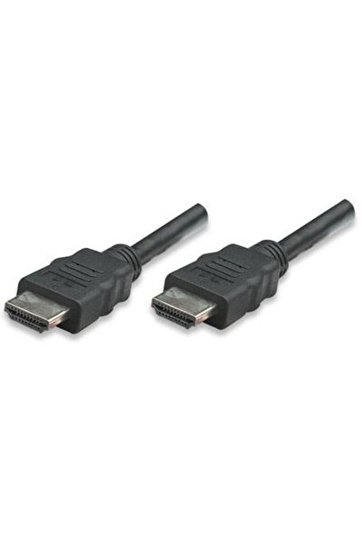 MANHATTAN Cablu monitor HDMI/HDMI 1.4 Ethernet 2m negru, contacte nișate