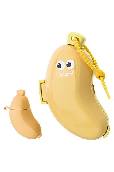 Choice غطاء فرشاة أسنان ومعجون أسنان على شكل موزة صفراء، حامل سيليكون مقاوم ل...