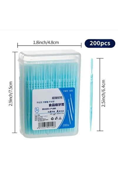 Choice1 فرشاة أسنان زرقاء، 200 قطعة، معبأة في علبة، محمولة، بلاستيكية، للاستخ...