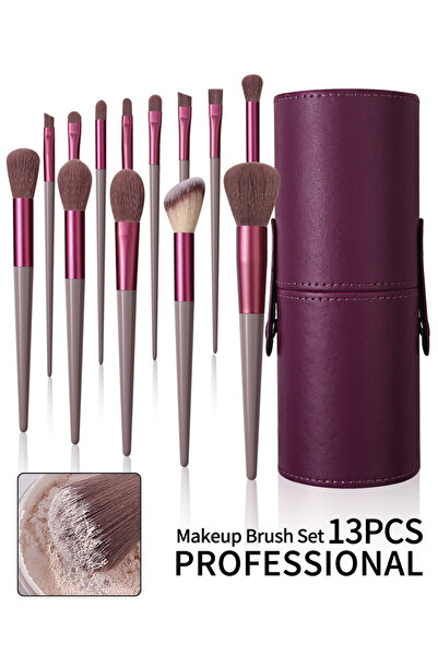 Choice مجموعة فرش مكياج احترافية مكونة من 13 قطعة مع علبة، ناعمة ورقيقة، لكري...