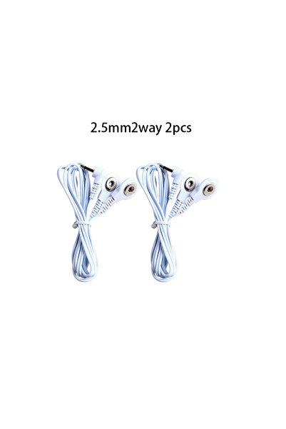 choice2 2way 2.5mm 2pcs 2.5mm Electrode Cable 2/4 Pin Connectors TENS Electro...