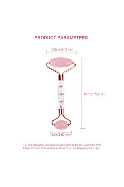 Choice مدلك الوجه الدوار المصنوع من اليشم الطبيعي الوردي، أداة تدليك الوجه لل...