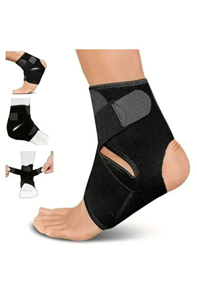 Choice دعامة كاحل سوداء قابلة للتعديل، مريحة وجيدة التهوية، كم داعم مرن للكاح...