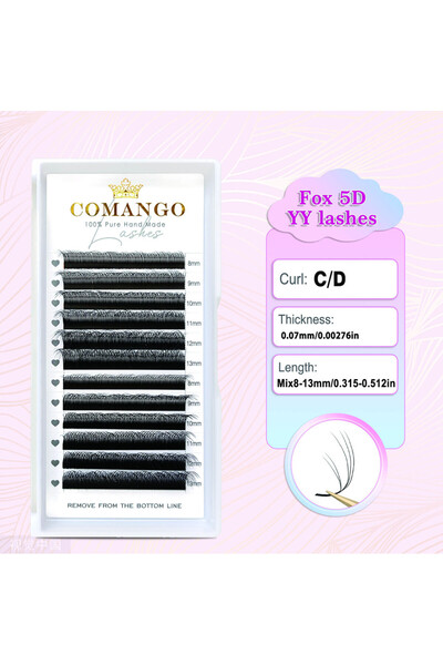 Choice5 مزيج من 8-13 مم 0.07 مم C fox 5d CoMango Fox 5D YY رموش عيون على شكل ...
