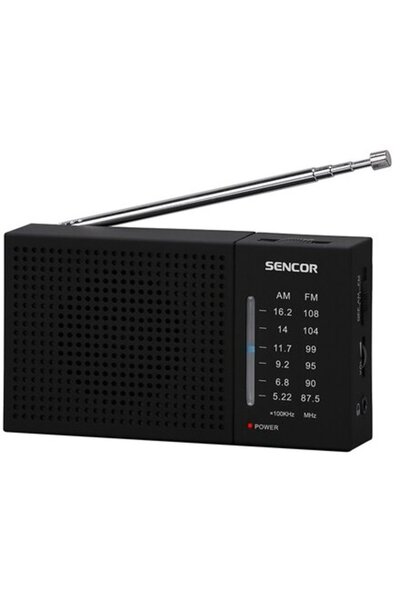 Sencor Radio portabil AM/FM cauciucat SRD 1800 Sencor, 0.5 W RMS, negru