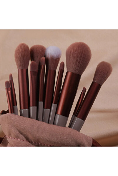 Choice6 C505-Brown velvetbag 13 PCS Makeup Brushes Set Eye Shadow Foundation ...