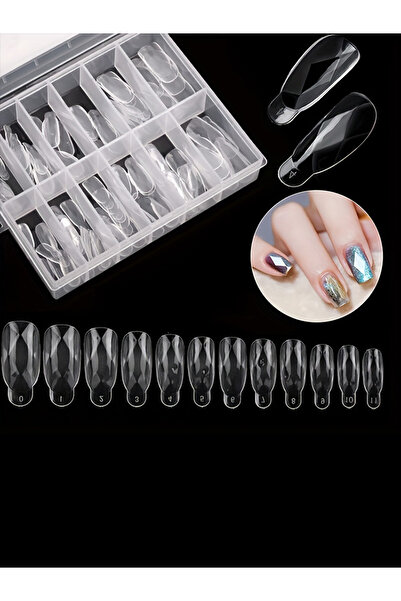 Choice 120pcs Roundness 120 Pcs Transparent Double Nail System Form Extended ...