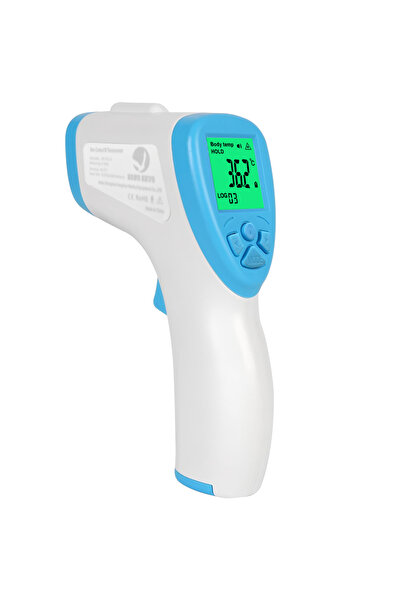 Choice مقياس حرارة بالأشعة تحت الحمراء ثنائي الوضع، أبيض اللون، بدون تلامس، ي...