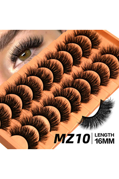 Choice8 10 أزواج - رموش لاسفيري الكثيفة والناعمة، رموش عين القطة الكثيفة، رمو...