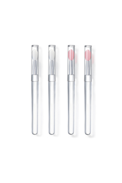 Choice 4 Pcs 4/10 Pcs Reusable Silicone Lip Brush with Cap, Portable Lip Glos...