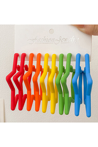 Choice WHITE Antique Bronze Plated New 5 Pair/Set Y2K Hoop Earrings For Women...