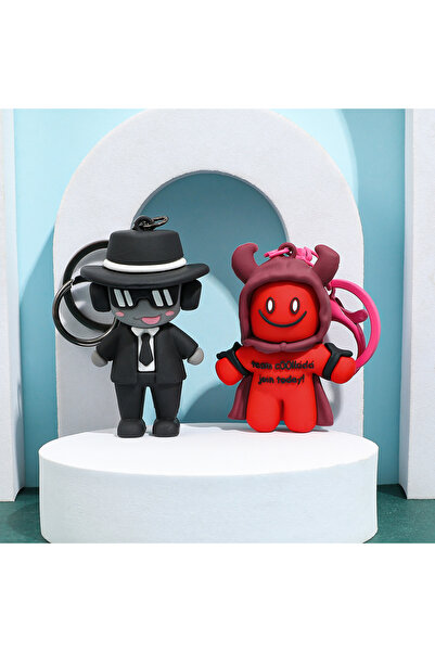 Choice 6 cm 2pcs Game Forsaken Chance Keychain Toys Model - Red Cape Boy and ...