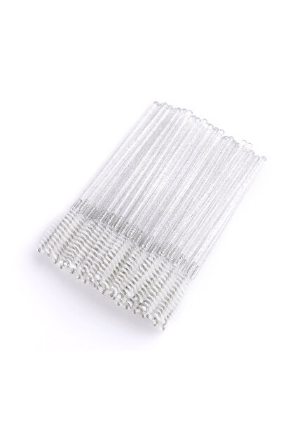 Choice13 50pcs All White 50pcs Disposable Eyelash Brushes Extension Crystal E...