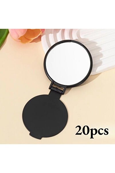 Choice black 20pcs 20/50pcs Pink Black Portable Mini Folding Makeup Mirrors -...