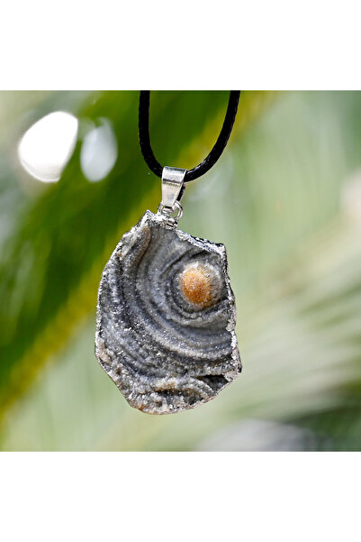 Choice Silvery 1pc Natural Stone Agate Pendant Irregular Sun Agate Rough Ston...