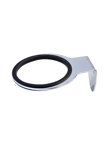 Choice حامل مجفف شعر جداري فضي اللون، قطعة واحدة، مصنوع من الفولاذ المقاوم لل...