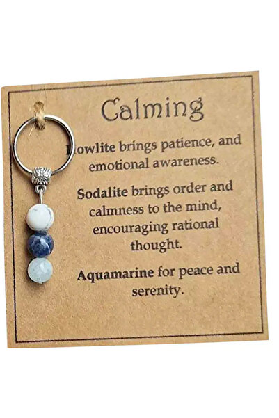 Choice Calming Healing Gemstone Keychain, Key Chain, For a New Future, Courag...